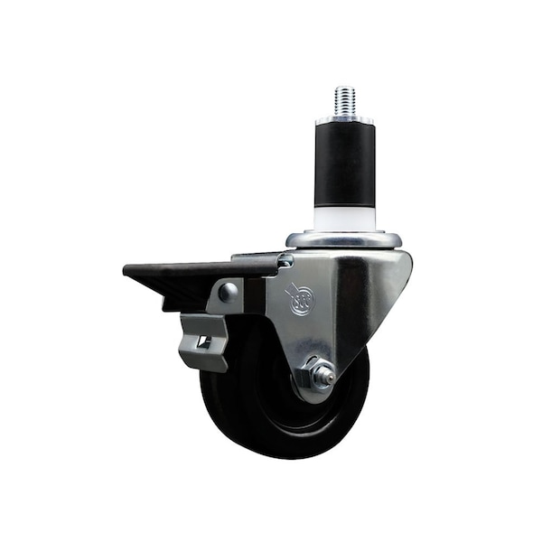 3'' Phenolic Swivel 1-1/2'' Expanding Stem Caster with Brake